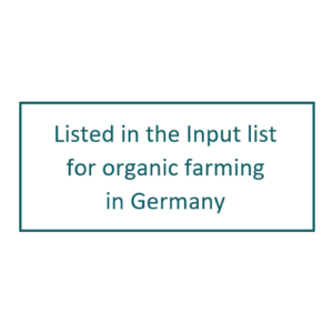 Listed in the input list for organic farming in Germany