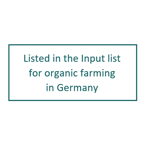 Listed in the input list for organic farming in Germany Listed in the input list for organic farming in Germany